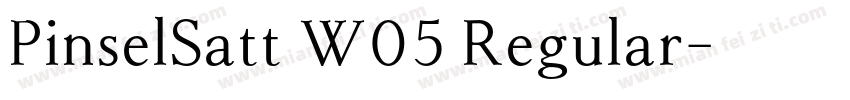 PinselSatt W05 Regular字体转换